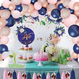 New Baby Gender Reveal Party Decoration Shower Backdrop Photo Background Banner